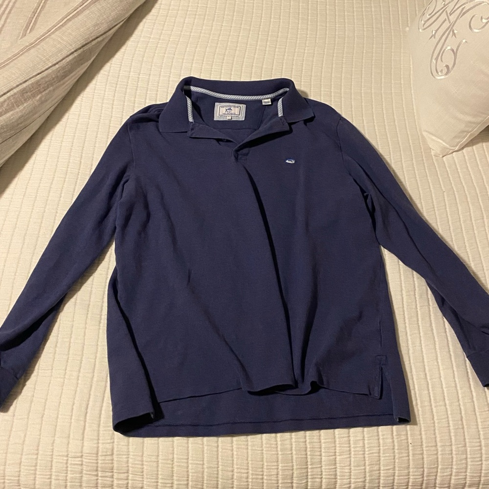 Large Southern Tide mens long sleeve polo